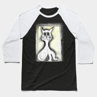 white cat - 2 Baseball T-Shirt